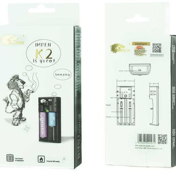 BUNDLE: Imren K2 2-Channel Charger for Li-ion with 2 x Imren 30QP INR 18650 3000mAh 3.7V Unprotected High-Drain 15A Lithium Ion (Li-ion) Flat Top Batteries