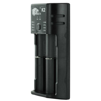 BUNDLE: Imren K2 2-Channel Charger for Li-ion with 2 x Imren 30QP INR 18650 3000mAh 3.7V Unprotected High-Drain 15A Lithium Ion (Li-ion) Flat Top Batteries