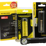 Nitecore HC33 High Performance LED Headlamp - CREE XHP35 - 1800 Lumens - Uses 1 x 18650 or 2 x CR123As