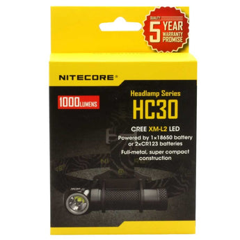 Nitecore HC33 High Performance LED Headlamp - CREE XHP35 - 1800 Lumens - Uses 1 x 18650 or 2 x CR123As