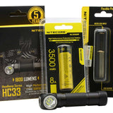 Nitecore HC33 High Performance LED Headlamp - CREE XHP35 - 1800 Lumens - Uses 1 x 18650 or 2 x CR123As