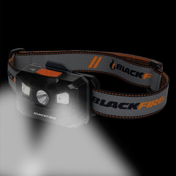 Blackfire BBM6048 USB Rechargeable LED Headlamp - 400 Lumens - Uses Built-in Li-ion Battery - Orange