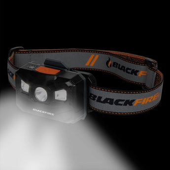 Blackfire BBM6048 USB Rechargeable LED Headlamp - 400 Lumens - Uses Built-in Li-ion Battery - Orange