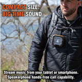 Blackfire BBM9113 Bluetooth Wireless USB-C Rechargeable Speaker - Wearable with Strap - Uses Built-in Li-ion Battery Pack - Orange