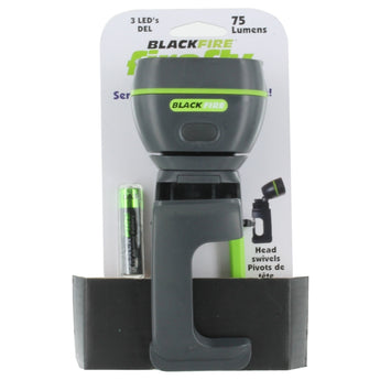 Blackfire Firefly LED Clamplight - 70 Lumens - Uses 3x AAA (included) - Dark Gray