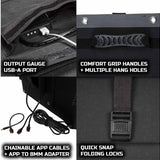 Blackfire FSP60W Portable Solar Panel - 60 Watt - USB-A Output Port - Black