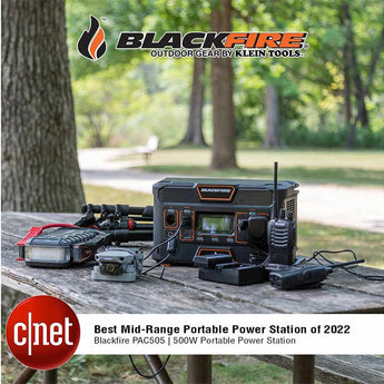 Blackfire PAC505 Portable Power Station - 505Wh - 2 x 120V AC Ports - Black