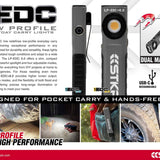 STKR LP EDC 8.0 USB-C Rechargeable Low Profile Flashlight - 800 Lumens - Uses Built-in Li-ion Battery Pack