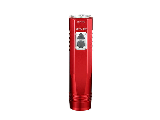 Jetbeam BR10 GT LED Flashlight - 900 Lumens - CREE XM-L T6 LED - Red -Includes 1 x 18650, 1 x USB Charging Cable & 1 x Bicycle Mount