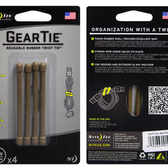 3" Gear Tie - Brown