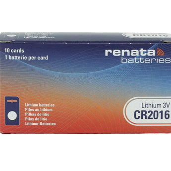 Renata CR2016-CU 90mAh 3V Lithium Primary (LiMNO2) Coin Cell Battery - 1 Piece Small Retail Card