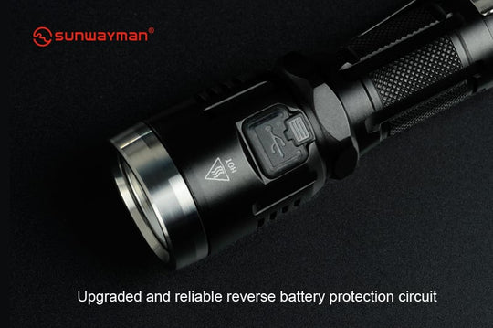 Sunwayman C23C USB Rechargeable Side Switch Flashlight - CREE XM-L2 U2 LED - 1000 Lumens - Uses 1 x 18650 or 2 x CR123As - Natural