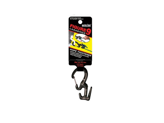 Nite Ize Figure 9 Carabiner Rope Tightener - Single Pack - Small - Black (C9S-02-01)
