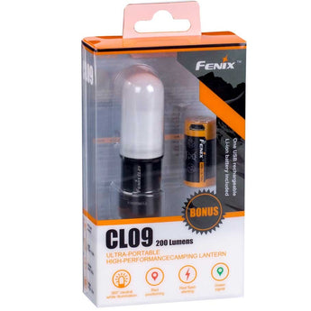 Fenix CL09 Camping Lantern with Magnetic Base - CREE XP-G2 R5 - 200 Lumens - Uses 1 x 16340 (included) or 1 x CR123A - Black
