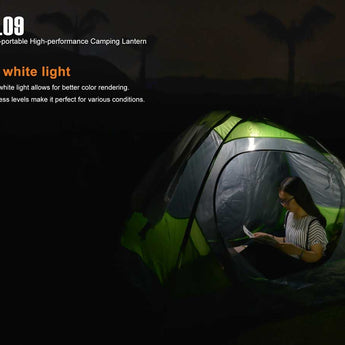 Fenix CL09 Camping Lantern with Magnetic Base - CREE XP-G2 R5 - 200 Lumens - Uses 1 x 16340 (included) or 1 x CR123A - Black