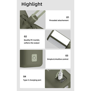 Klarus CL2 Pro USB-C Rechargeable LED Lantern - 750 Lumens - Uses Built-in 14000mAh Li-ion Battery Pack - Ivory White or Jungle Green