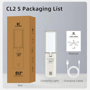 Klarus CL2S USB-C Rechargeable LED Lantern - 750 Lumens - Uses Built-in 5000mAh Li-ion Battery Pack - Ivory White