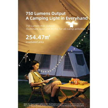 Klarus CL2S USB-C Rechargeable LED Lantern - 750 Lumens - Uses Built-in 5000mAh Li-ion Battery Pack - Ivory White