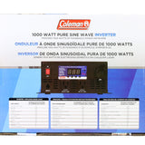 Coleman 1000-Watt Pure Sine Wave Pro Series Inverter (18100)
