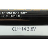 Coros CLH-14 ER26500 C 6000mAh 3.6V Lithium Thionyl Chloride (Li-SOCl2) Button Top Battery - Bulk