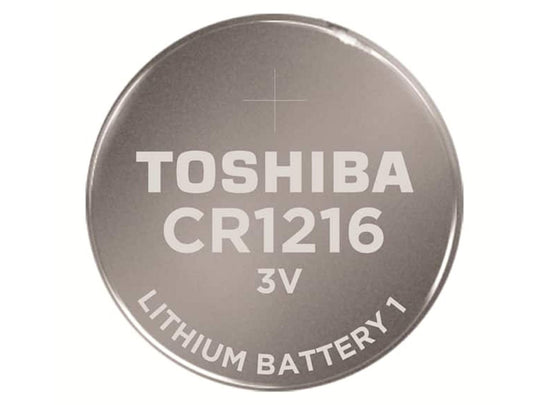 Toshiba CR1216 Coin Cell Battery Positive Side