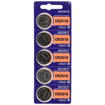 MuRata CR2016 85mAh 3V Lithium Primary (LiMnO2) Coin Cell Watch Battery - 1 Piece Tear Strip, Sold Individually