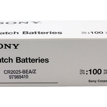 MuRata CR2025 160mAh 3V Lithium Primary (LiMnO2) Coin Cell Watch Battery - 1 Piece Tear Strip, Sold Individually