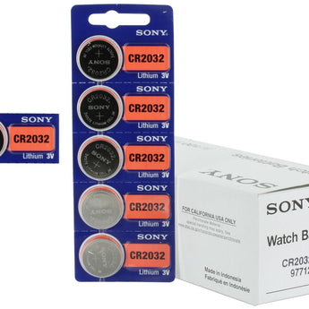 MuRata CR2032 220mAh 3V Lithium Primary (LiMnO2) Coin Cell Watch Battery - 1 Piece Tear Strip, Sold Individually