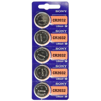MuRata CR2032 220mAh 3V Lithium Primary (LiMnO2) Coin Cell Watch Battery - 1 Piece Tear Strip, Sold Individually