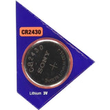 MuRata CR2430 280mAh 3V Lithium Primary (LiMnO2) Coin Cell Watch Battery - 1 Piece Tear Strip, Sold Individually