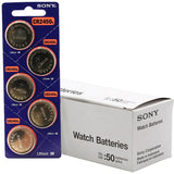 MuRata CR2450 610mAh 3V Lithium Primary (LiMnO2) Coin Cell Watch Battery - 1 Piece Tear Strip, Sold Individually