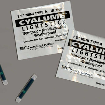Cyalume 1.5in ChemLight Mini (Type A) - Case of 50 - Individually Foiled - 3hr