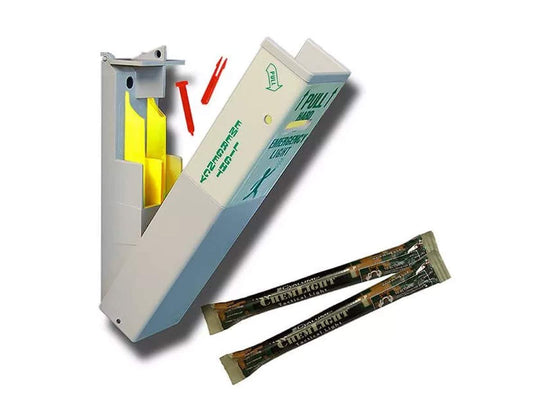 Cyalume Emergency Lighting Systems - S.E.E. System  - 10pk system with 22 each 6-Inch yellow-HI ChemLights and Mounting Hardware and Tamper Pins - Yellow - 2hr