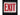 Cyalume CyFlect Products 8 Inches x 10 Inches EXIT Sign (adhesive)