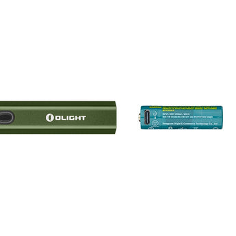 Olight Diffuse EDC LED Flashlight - 700 Lumens - Includes 1 x USB-C Rechargeable 14500 - Black, Red, or OD Green