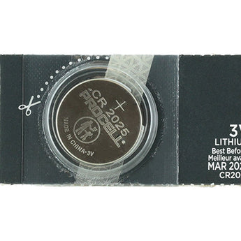 Duracell Procell CR2025 185mAh 3V Lithium (LiMnO2) Coin Cell Watch Battery (PC2025) - 1 Piece Tear Strip - Sold Individually