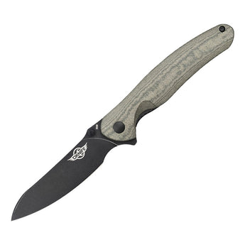 Olight Drever Oknife - 3.36 Inch Blade, Sheepsfoot, Straight Edge - G10 or Micarta Handle - Stonewashed Blade - Black, Blue, OD Green, White (Limited Edition), or Orange (Limited Edition)