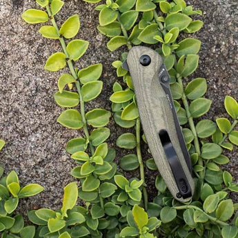 Olight Drever Oknife - 3.36 Inch Blade, Sheepsfoot, Straight Edge - G10 or Micarta Handle - Stonewashed Blade - Black, Blue, OD Green, White (Limited Edition), or Orange (Limited Edition)