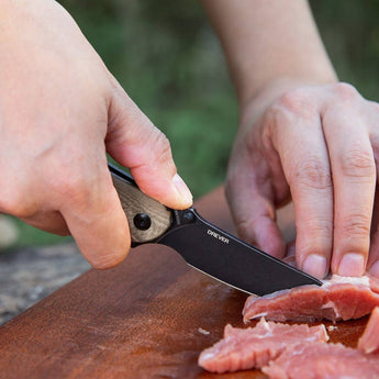 Olight Drever Oknife - 3.36 Inch Blade, Sheepsfoot, Straight Edge - G10 or Micarta Handle - Stonewashed Blade - Black, Blue, OD Green, White (Limited Edition), or Orange (Limited Edition)