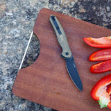 Olight Drever Oknife - 3.36 Inch Blade, Sheepsfoot, Straight Edge - G10 or Micarta Handle - Stonewashed Blade - Black, Blue, OD Green, White (Limited Edition), or Orange (Limited Edition)