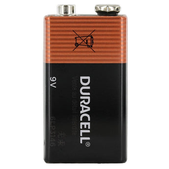 Duracell MN1604 9V Alkaline Battery with Snap Connectors - Bulk