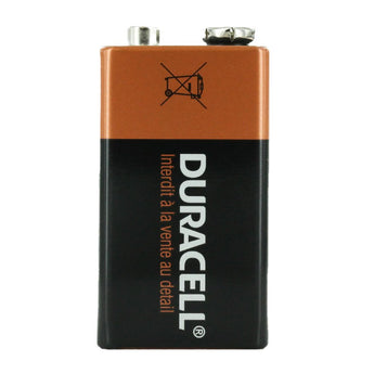 Duracell MN1604 9V Alkaline Battery with Snap Connectors - Bulk