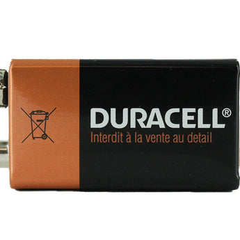 Duracell MN1604 9V Alkaline Battery with Snap Connectors - Bulk