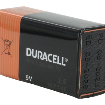 Duracell MN1604 9V Alkaline Battery with Snap Connectors - Bulk