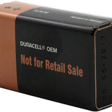 Duracell MN1604 9V Alkaline Battery with Snap Connectors - Bulk