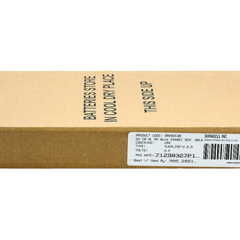 Duracell MN1604 9V Alkaline Battery with Snap Connectors - Bulk