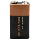 Duracell MN1604 9V Alkaline Battery with Snap Connectors - Bulk