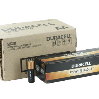 Duracell Coppertop Duralock MN1500 (144PK) AA 1.5V Alkaline Button Top Batteries (MN1500BKD) - Box of 144 (6 x 24-Boxes)