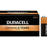 Duracell Coppertop MN1604 (12PK) 9V Alkaline Batteries with Snap Connectors (MN1604BKD) - Contractor Pack of 12