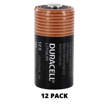 Duracell Ultra DL123A (12PK) CR123A 1470mAh 3V Lithium Primary (LiMNO2) Button Top Photo Battery - Box of 12